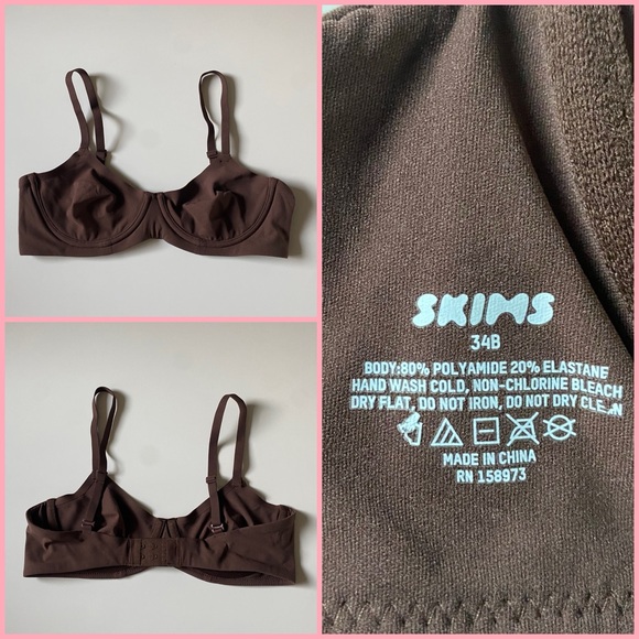 Skims Fits Everybody Unlined Demi bra in coco NWOT size 34B - Picture 1 of 4